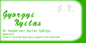 gyorgyi nyilas business card